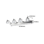Applique murale moderne en chrome et cristal pour salle de bain