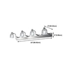Applique murale moderne en chrome et cristal pour salle de bain