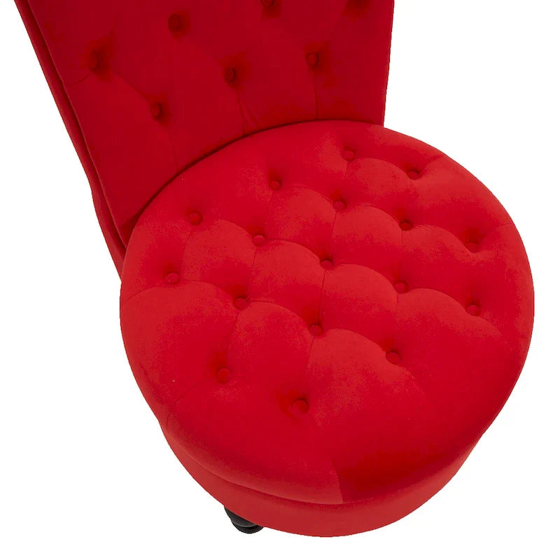 AVAWING Lot de 2 chaises de trône royales rembourrées et pieds en bois d'hévéa