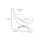 Fauteuil lounge moderne en cuir marron avec repose-pieds