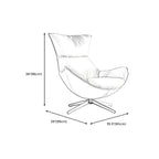 Fauteuil lounge moderne en cuir marron avec repose-pieds