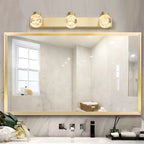 Applique murale moderne en métal doré pour salle de bain