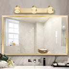 Applique murale moderne en métal doré pour salle de bain