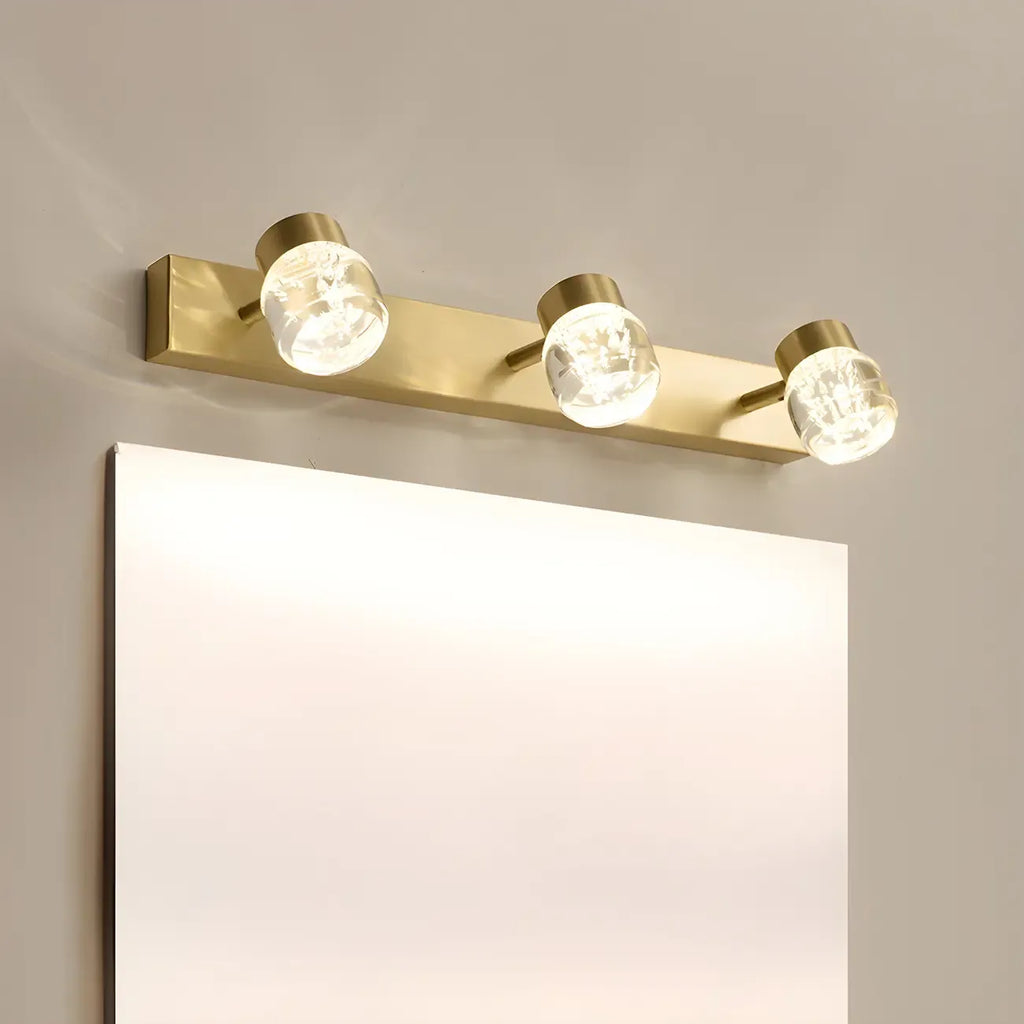 Applique murale moderne en métal doré pour salle de bain
