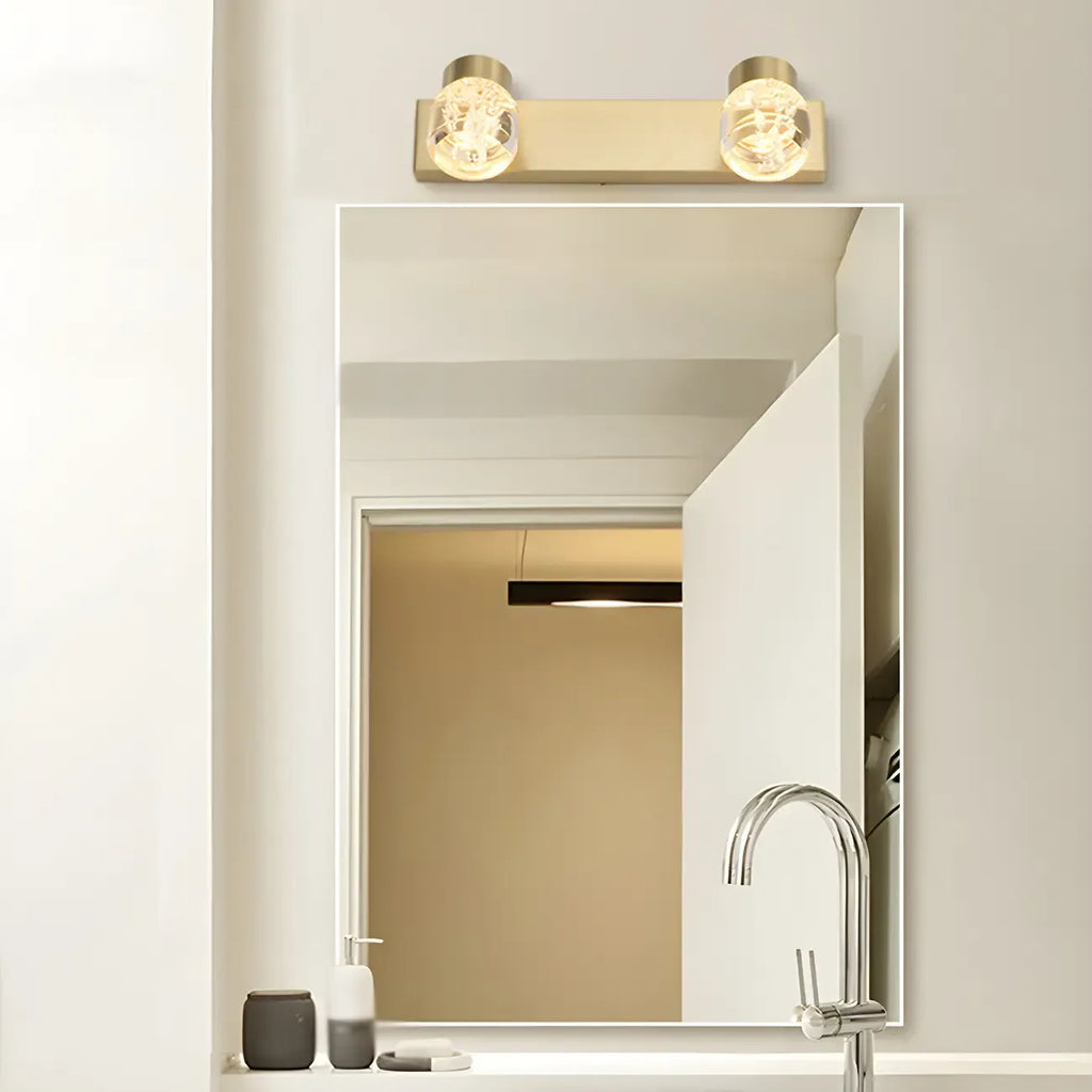 Applique murale moderne en métal doré pour salle de bain