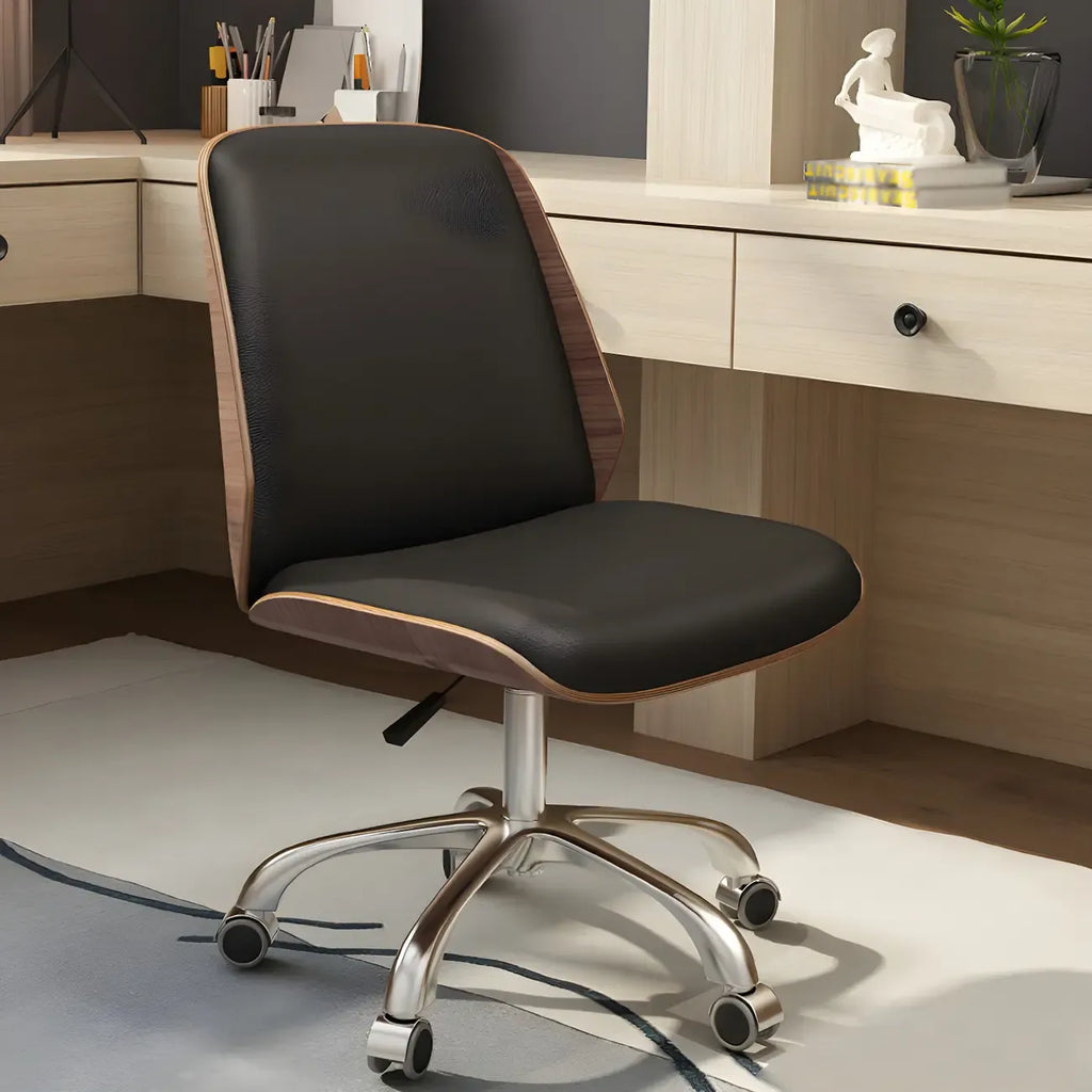 Fauteuil de bureau pivotant moderne en cuir