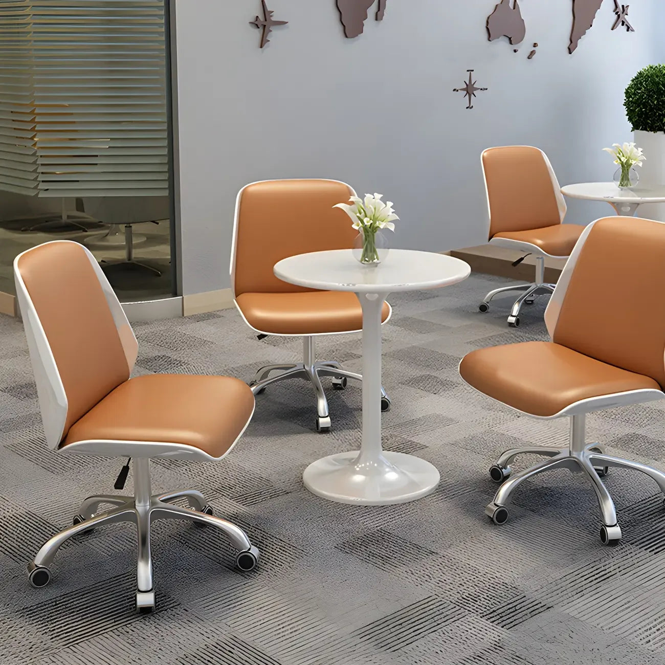 Fauteuil de bureau pivotant moderne en cuir