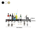 Support mural flottant en métal pour verres à vin et bouteilles avec crochet
