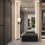 Lampadaire hémisphérique moderne en métal à 2 lumières pour salon