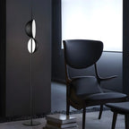 Lampadaire hémisphérique moderne en métal à 2 lumières pour salon