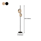 Lampadaire hémisphérique moderne en métal à 2 lumières pour salon