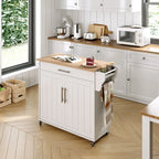 Îlot de cuisine roulant avec armoire de rangement