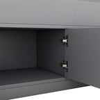 Lit plateforme capitaine double/grand avec 4 tiroirs et étagères de rangement, cadre de lit en bois massif avec tête de lit bibliothèque de rangement