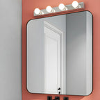 Luminaire moderne chromé à globe pour salle de bain
