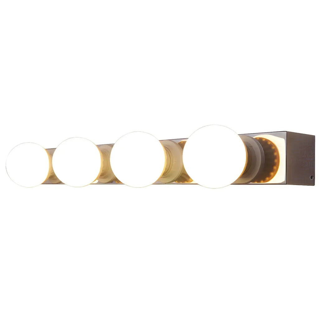 Luminaire moderne chromé à globe pour salle de bain