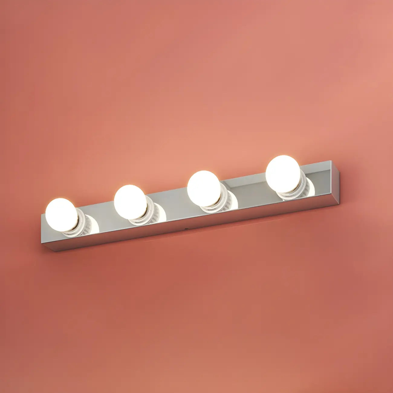 Luminaire moderne chromé à globe pour salle de bain