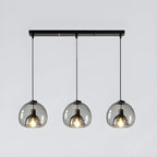 Suspension moderne en verre noir pour cuisine et salle à manger