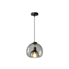 Suspension moderne en verre noir pour cuisine et salle à manger