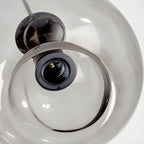 Suspension moderne en verre noir pour cuisine et salle à manger