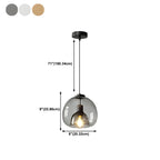 Suspension moderne en verre noir pour cuisine et salle à manger