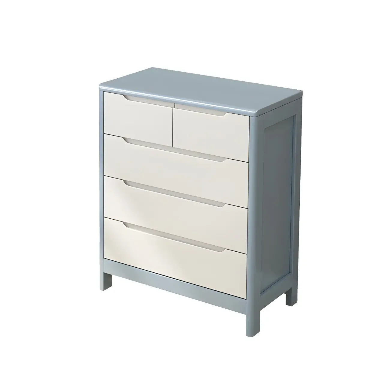 Commodes horizontales en bois d'hévéa naturel à 6 tiroirs