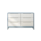 Commodes horizontales en bois d'hévéa naturel à 6 tiroirs