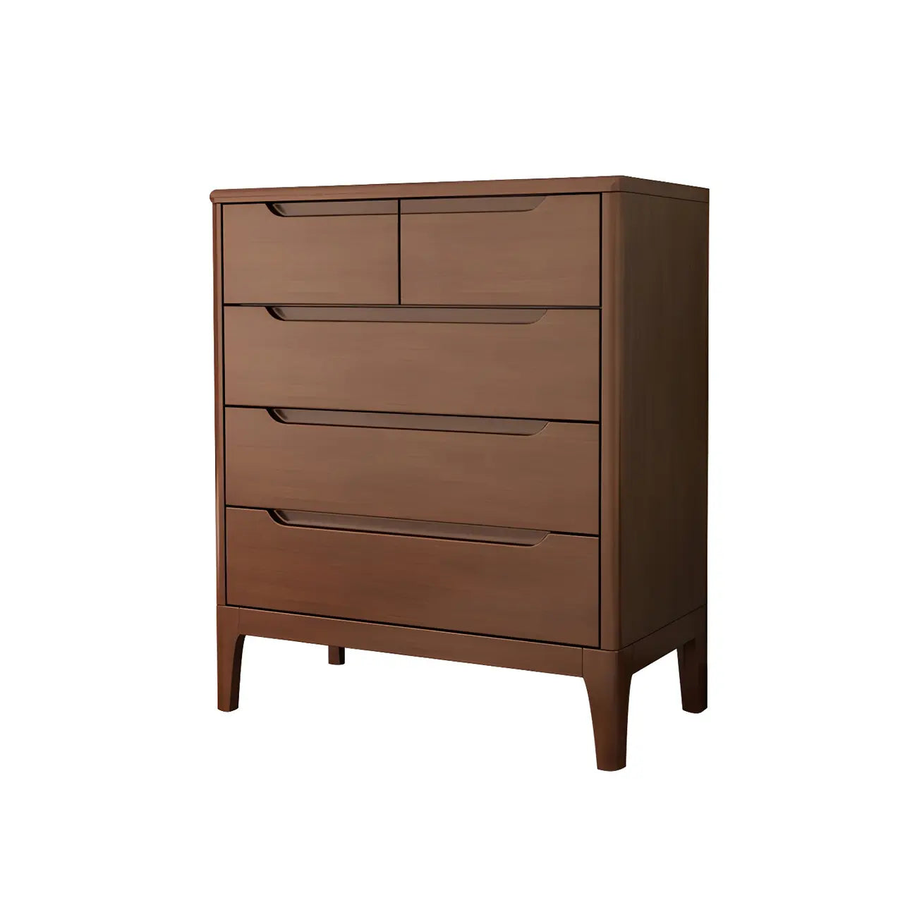 Commodes horizontales en bois d'hévéa naturel à 6 tiroirs