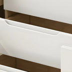 Commodes horizontales en bois d'hévéa naturel à 6 tiroirs