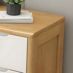 Commodes horizontales en bois d'hévéa naturel à 6 tiroirs