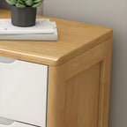 Commodes horizontales en bois d'hévéa naturel à 6 tiroirs