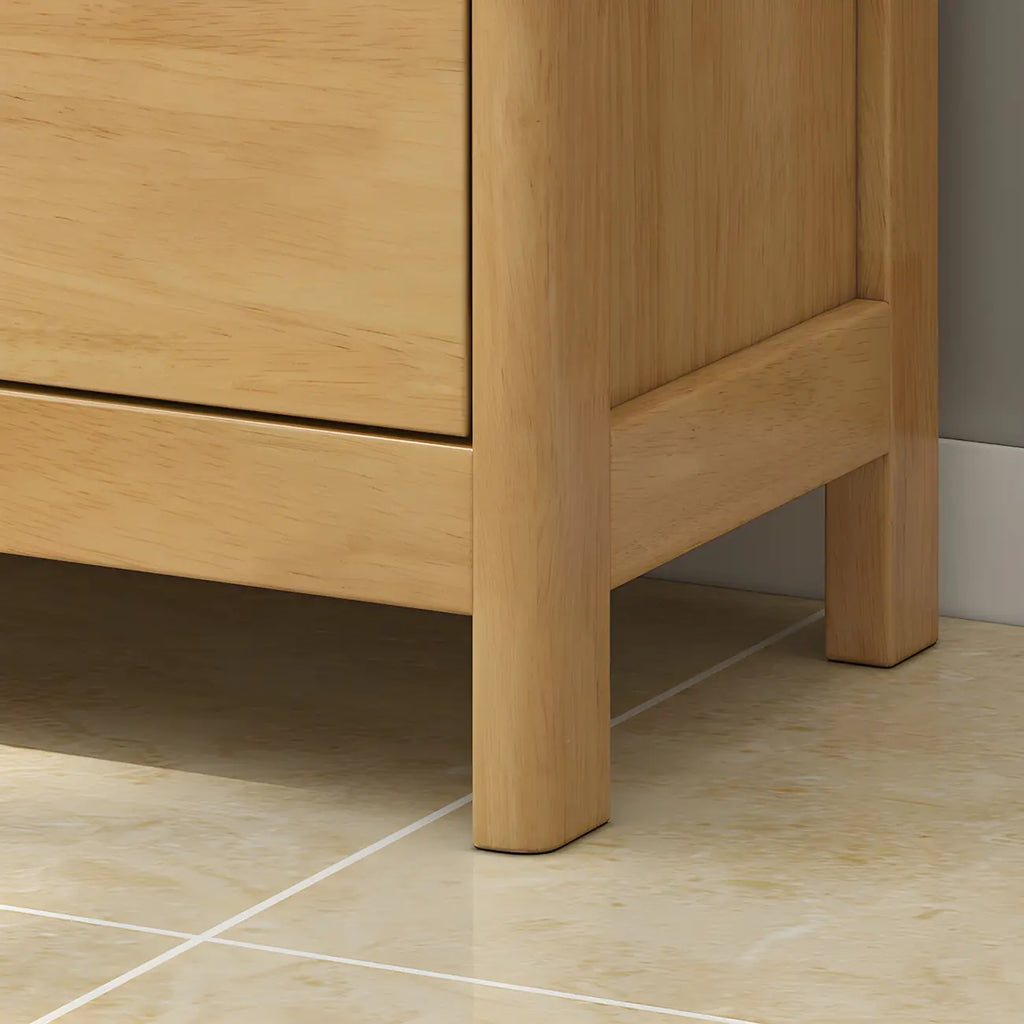 Commodes horizontales en bois d'hévéa naturel à 6 tiroirs
