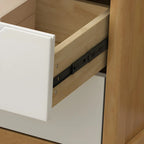 Commodes horizontales en bois d'hévéa naturel à 6 tiroirs