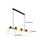 Suspension industrielle noire à plusieurs lumières