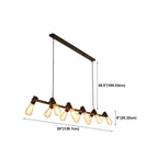 Suspension industrielle noire à plusieurs lumières