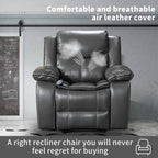 Fauteuil inclinable à large assise en cuir durable avec massage et chauffage