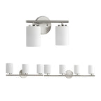 Applique murale cylindrique en métal et verre de style industriel pour salle de bain