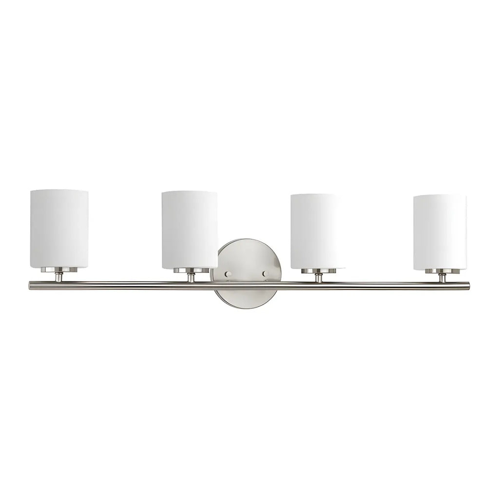 Applique murale cylindrique en métal et verre de style industriel pour salle de bain