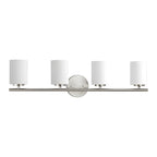 Applique murale cylindrique en métal et verre de style industriel pour salle de bain