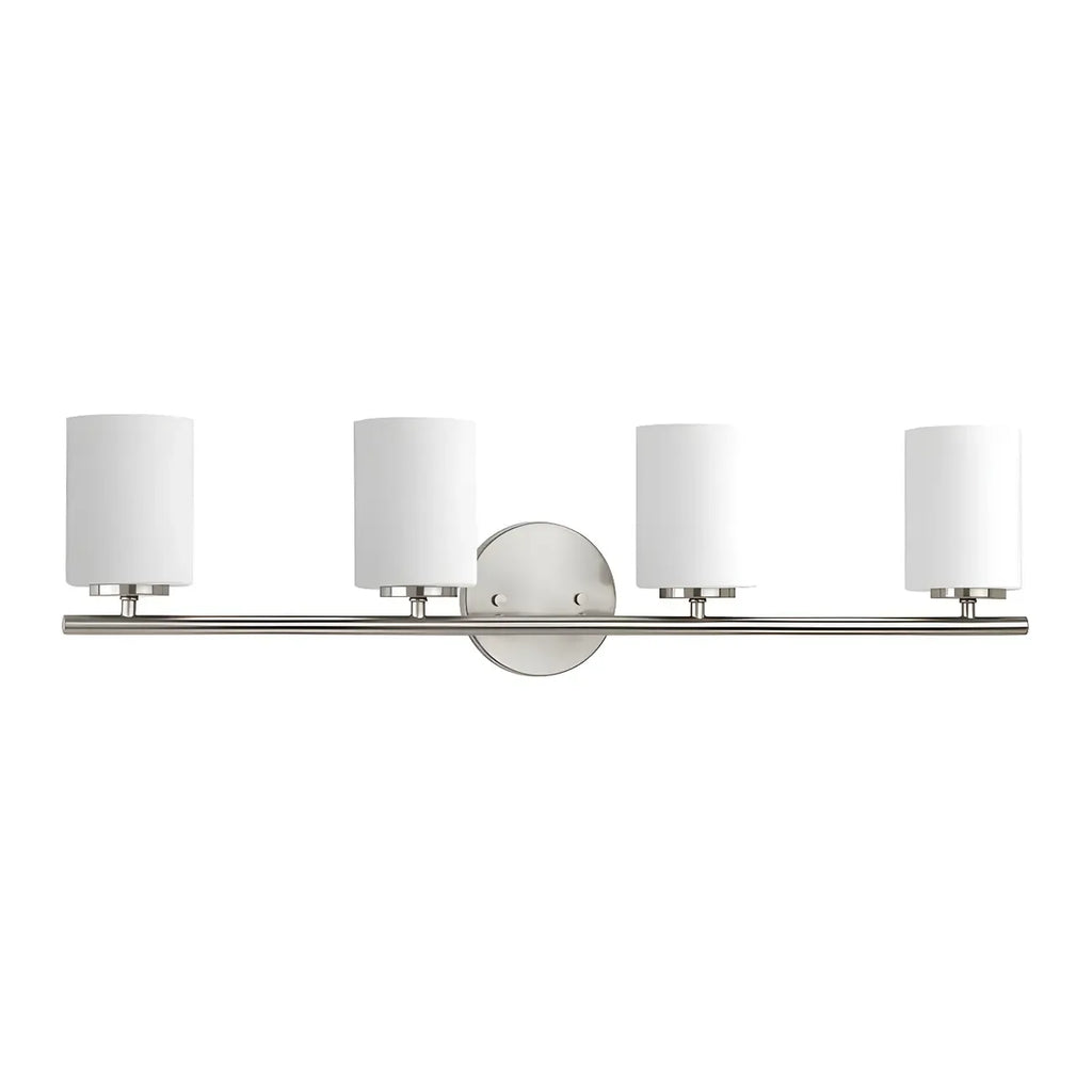 Applique murale cylindrique en métal et verre de style industriel pour salle de bain