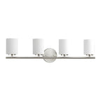 Applique murale cylindrique en métal et verre de style industriel pour salle de bain