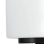 Applique murale cylindrique en métal et verre de style industriel pour salle de bain