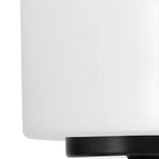 Applique murale cylindrique en métal et verre de style industriel pour salle de bain