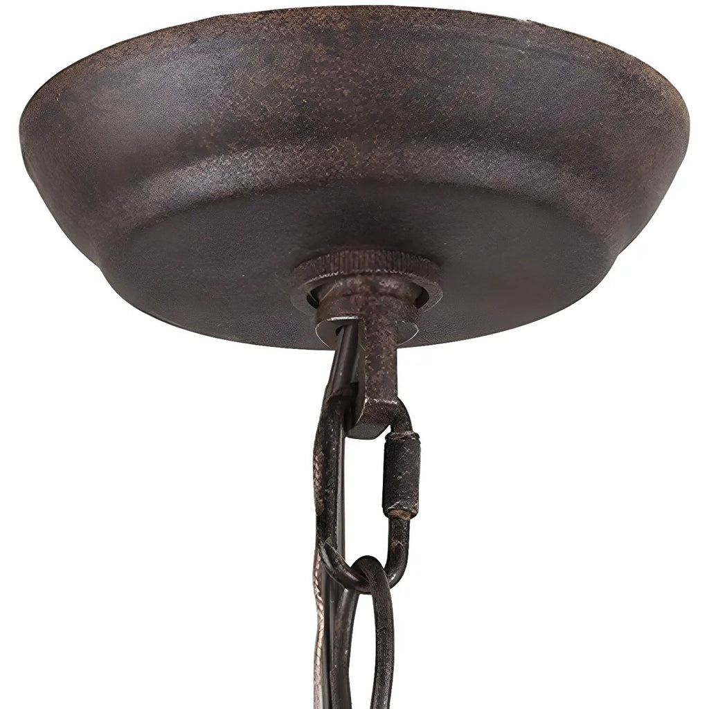 Lustre candélabre classique traditionnel en bois à quatre lobes