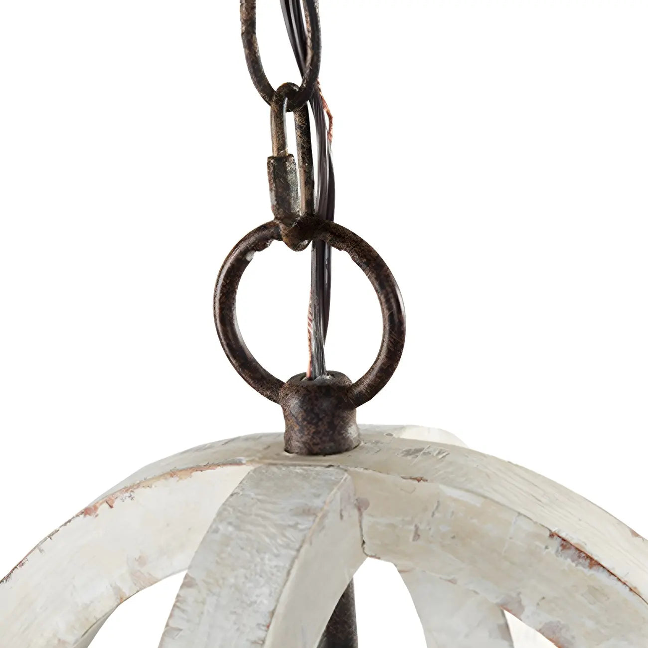 Lustre candélabre classique traditionnel en bois à quatre lobes