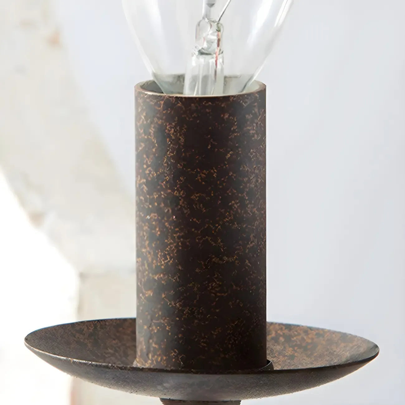 Lustre candélabre classique traditionnel en bois à quatre lobes