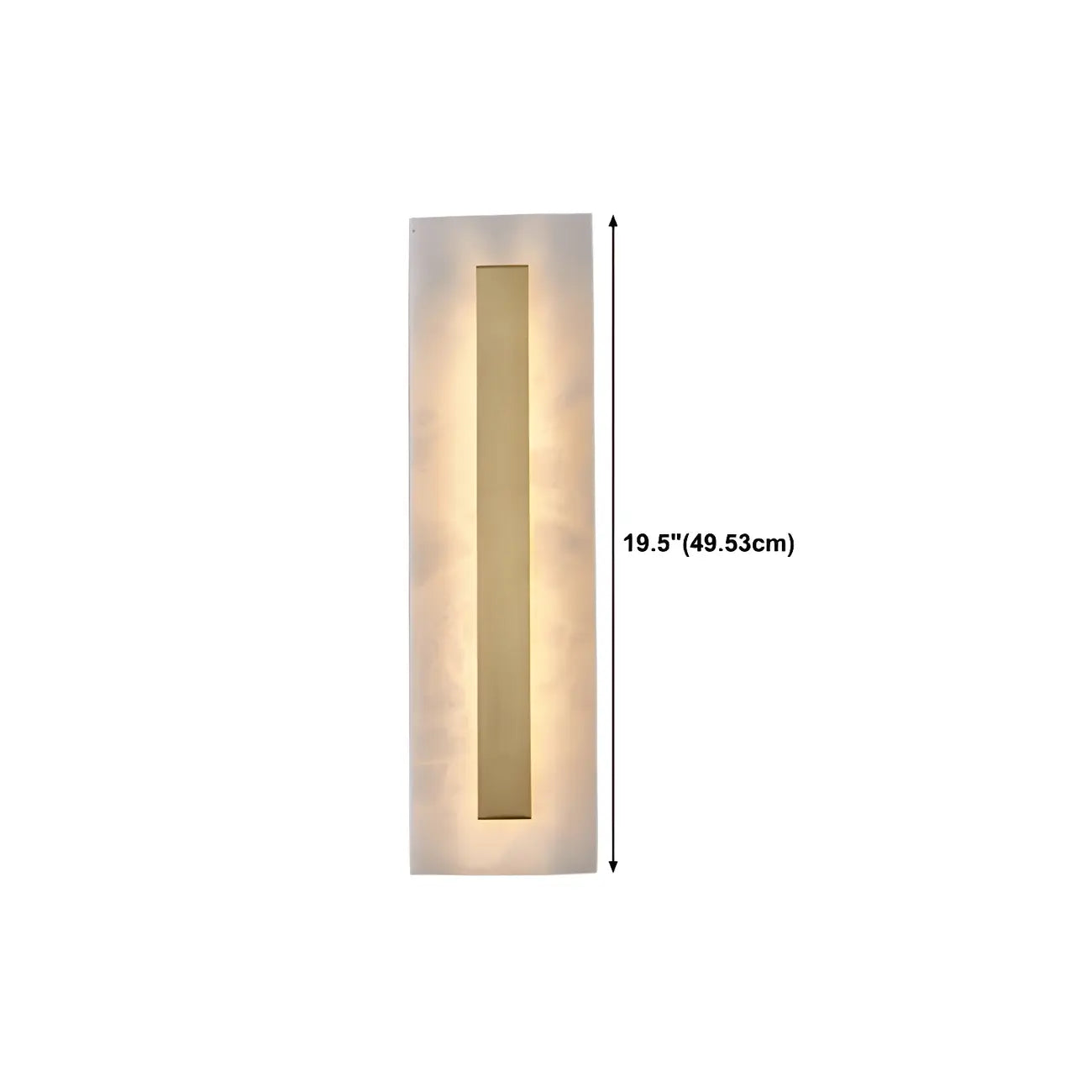 Applique murale ovale moderne en laiton et pierre avec LED à intensité variable pour chambre à coucher