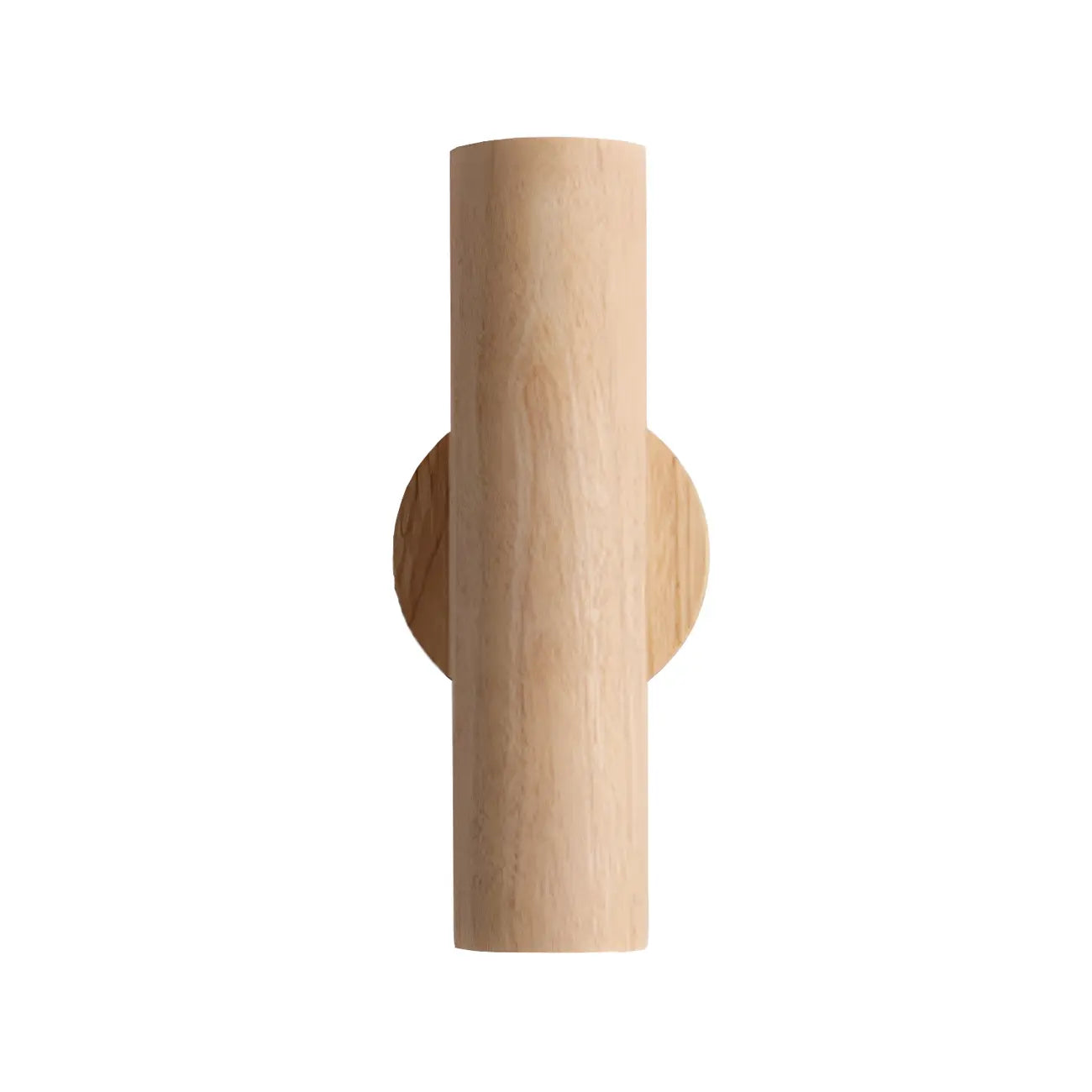 Applique murale cylindrique nordique en bois avec éclairage LED vers le haut et vers le bas