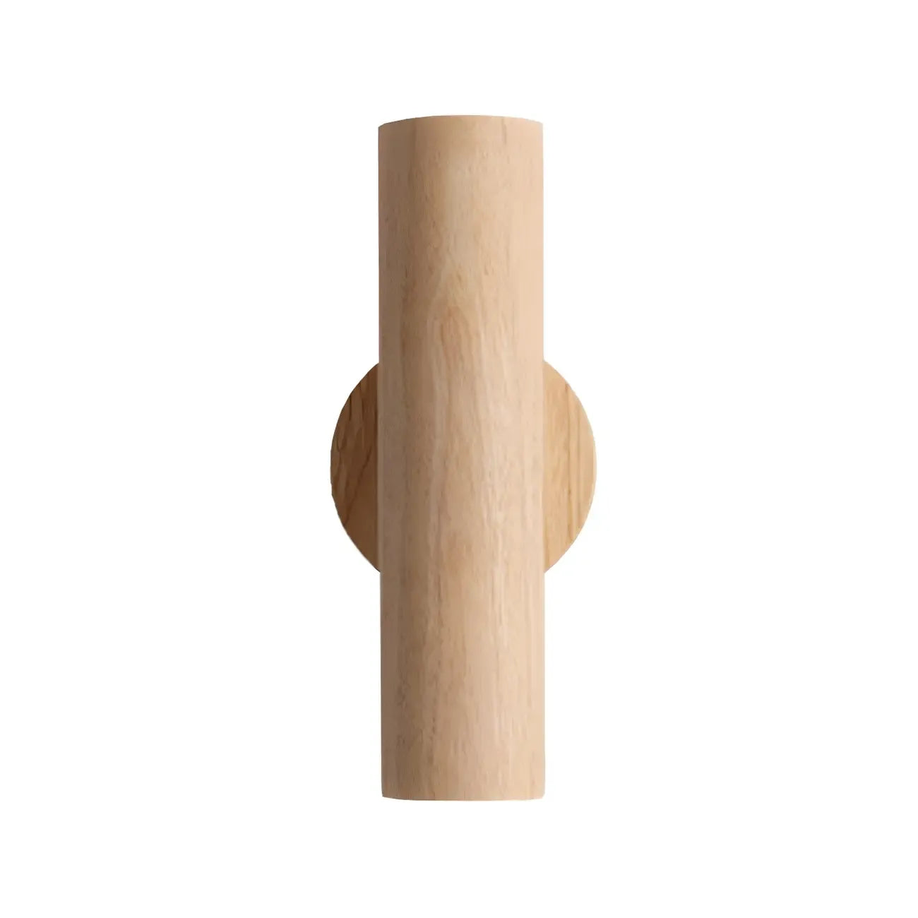 Applique murale cylindrique nordique en bois avec éclairage LED vers le haut et vers le bas