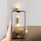 Applique murale cylindrique nordique en bois avec éclairage LED vers le haut et vers le bas