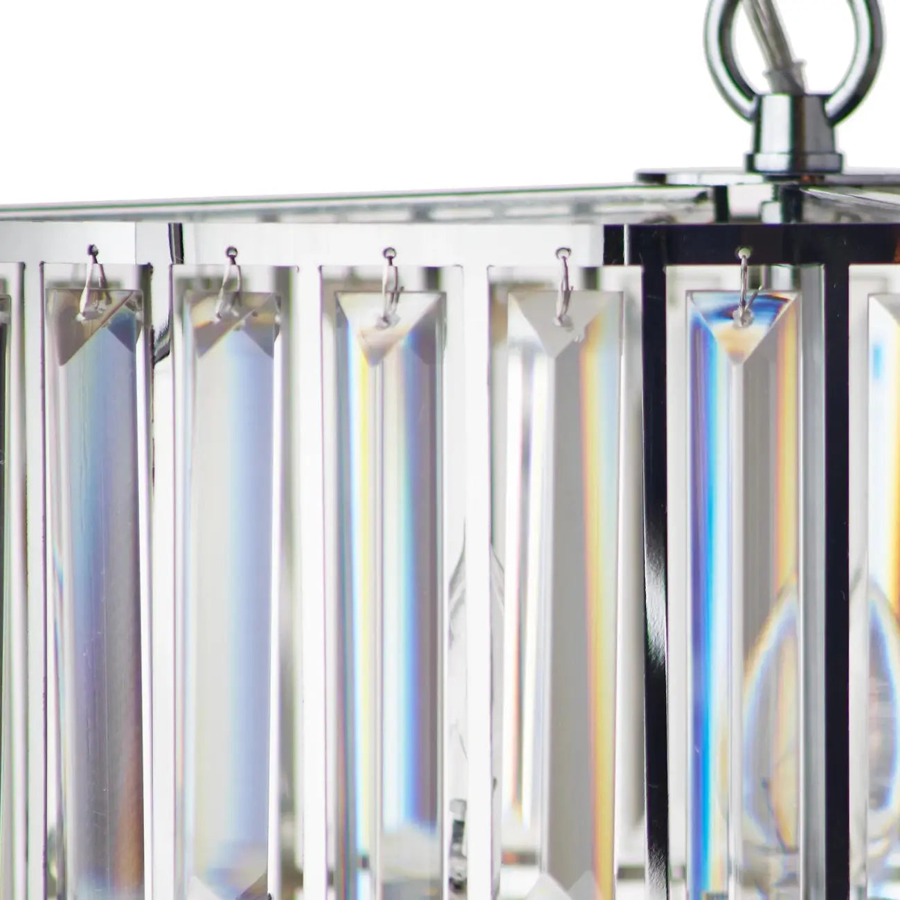 Suspension moderne en verre cristal tambour